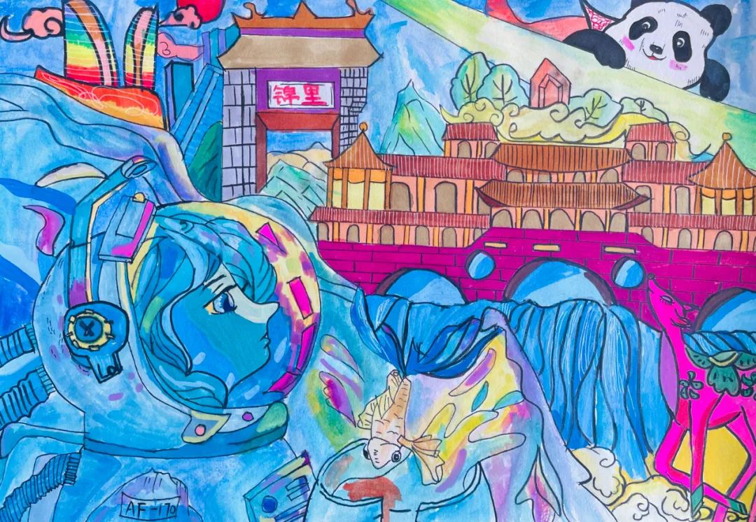 兰山教育临沂柳青苑小学我心中的大自然优秀绘画作品展示